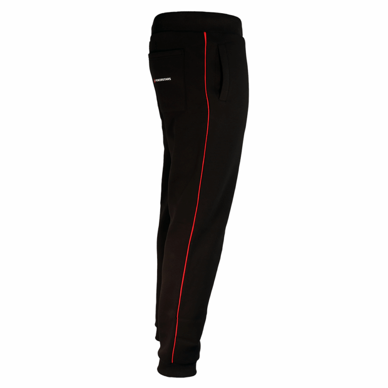 POKERSTARS RED THREAD BLACK TRACK BOTTOMS