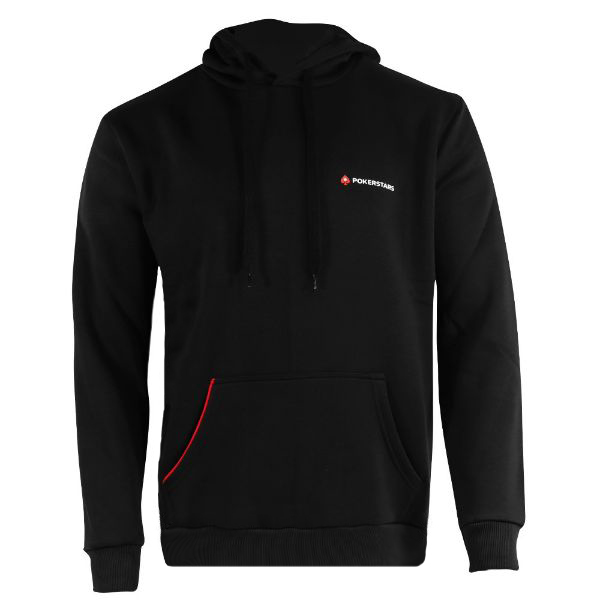 POKERSTARS RED THREAD BLACK HOODIE