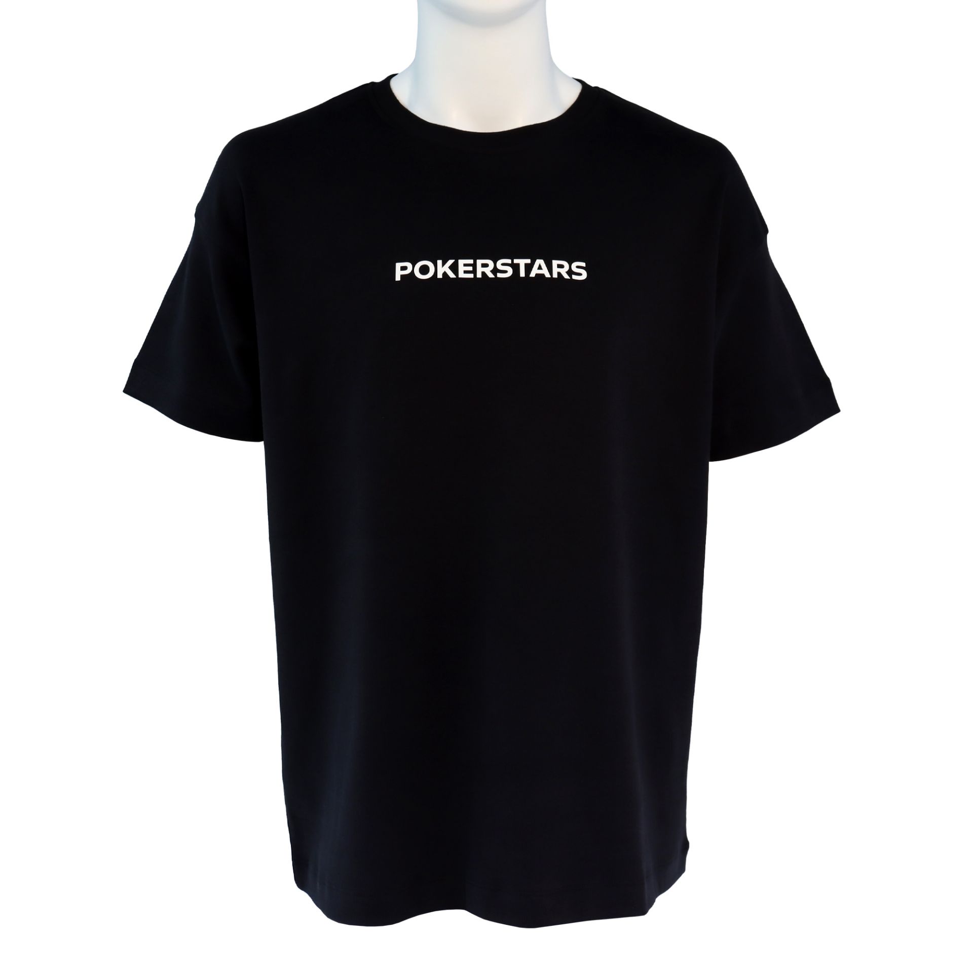 POKERSTARS ORIGIN OVERSIZED DROP SHOULDER BLACK T-SHIRT