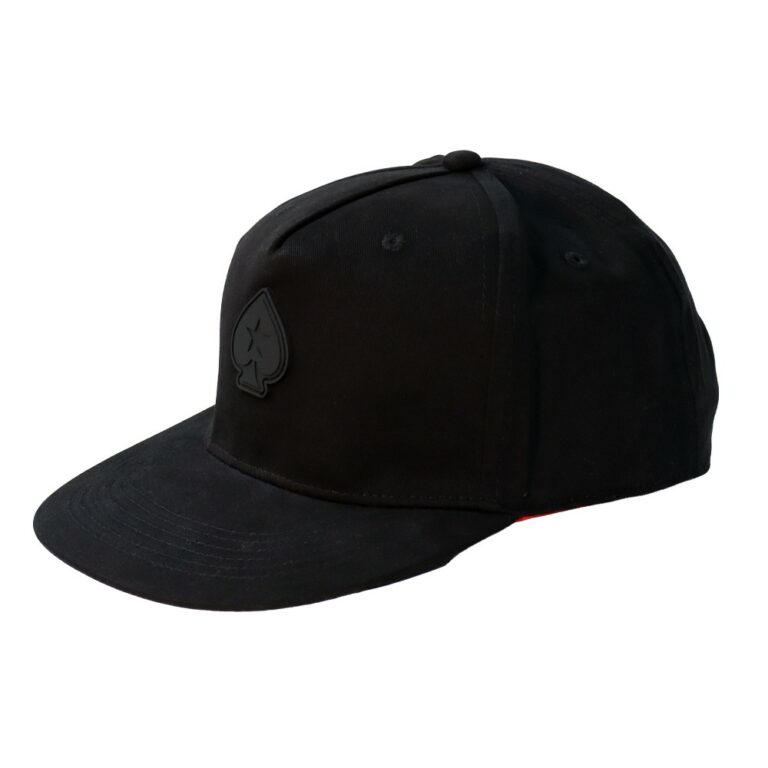 POKERSTARS FOUNDATION SPADE BADGE BLACK TRUCKER CAP